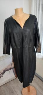 MS MODE mooie jurk  lederlook mt 46 48, Verzenden, Zwart, Maat 46/48 (XL) of groter, Nieuw