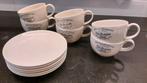 6 Porseleinen Pickwick thee kop en schoteltjes Theeservies, Huis en Inrichting, Keuken | Servies, Ophalen of Verzenden, Zo goed als nieuw