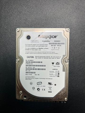 Maxtor MobileMax 60GB 2.5” PATA harde schijf (Model:20060K0) beschikbaar voor biedingen