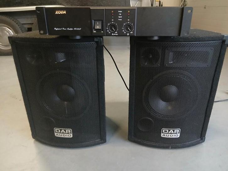 DAP MC-10 Speakers & KODA Versterker Set, Muziek en Instrumenten, Versterkers | Keyboard, Monitor en PA, Gebruikt, P.A., Minder dan 500 watt