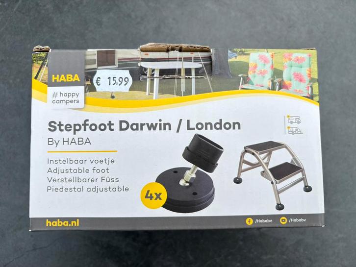 Nieuw London / Darwin Stepfoot voetjes voor caravan opstapje, Caravans en Kamperen, Kampeeraccessoires, Nieuw, Ophalen of Verzenden