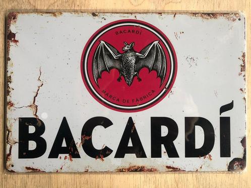 Bacardi metalen wandbord, Verzamelen, Biermerken, Nieuw, Reclamebord, Plaat of Schild, Ophalen of Verzenden