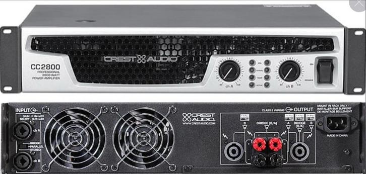 Crest CC2800 Eindversterker - 2800 Watt, Muziek en Instrumenten, Versterkers | Keyboard, Monitor en PA, Gebruikt, P.A., 1000 watt of meer