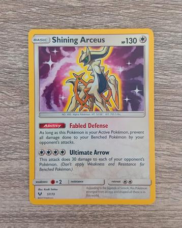 Shining Arceus Shining Legends beschikbaar voor biedingen
