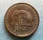 Munt Ceylon 1802 Bodemvondst, Ophalen of Verzenden, Zuid-Azië, Losse munt