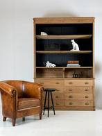 Buffetkast boekenkast Eiken antiek 1900, Antiek en Kunst, Ophalen