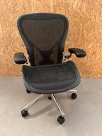 Herman Miller Aeron maat C met PostureFit, Huis en Inrichting, Bureaustoelen, Verzenden, Zwart, Zo goed als nieuw, Bureaustoel