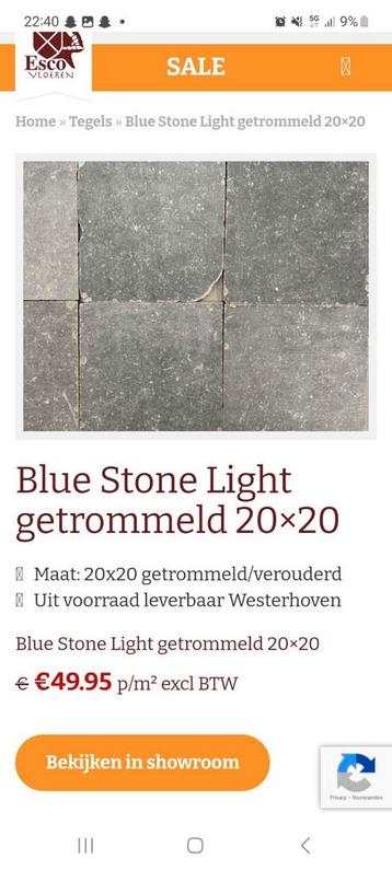 Blue Stone Light Getrommeld 2020 110m2