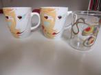 Ritzenhoff-2 mokken 'Petit Bistro'-Theeglas (MaartenVrolijk), Ophalen of Verzenden, Zo goed als nieuw, Porselein, Overige typen