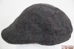 Flatcap Platte pet Hawkins tweed voorgevormd grijs 58 Nieuw, Nieuw, Ophalen of Verzenden, Pet, 58 of 59 cm (L, 7¼ of ⅜ inch)