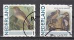 persoonlijke : vogels: nachtegaal + grote bonte specht, Ophalen of Verzenden, Na 1940, Gestempeld