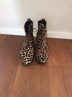Leren enkellaars luipaard panter  vacht Nieuwstaat maat 38, Overige kleuren, Ophalen of Verzenden, Zo goed als nieuw, Lavorazione Artigiana