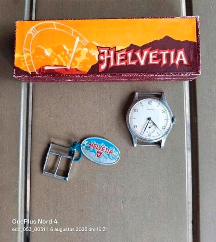 Helvetia cal.80 sub second horloge., Verzamelen, Overige Verzamelen, Zo goed als nieuw, Ophalen of Verzenden