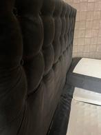 Ikea Hoodd board en Tweepersoonsbed 180 cm met Hoofdbord, Gebruikt, Zwart, Tweepersoons, Ophalen of Verzenden
