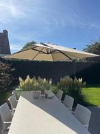 Zweefparasol beige, Tuin en Terras, Ophalen, Kantelbaar, 3 tot 4 meter, Zweefparasol
