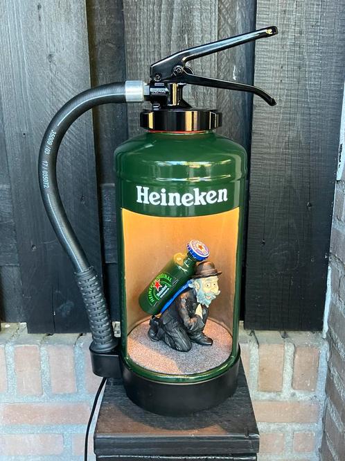 Heineken drager in blusser, Huis en Inrichting, Brandblussers en Brandkasten, Zo goed als nieuw, Ophalen