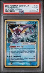 Vaporeon Gold Star - PSA 6 - EX Power Keepers, Ophalen of Verzenden, Gebruikt, Losse kaart, Foil