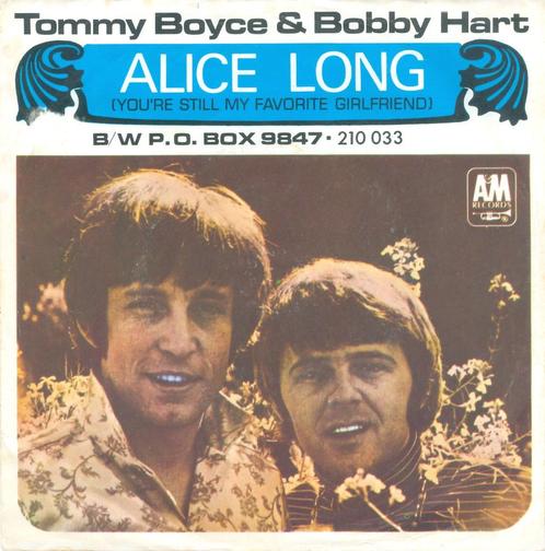 TOMMY BOYCE & BOBBY HART – Alice Long (A&M/GER), Cd's en Dvd's, Vinyl Singles, Verzenden