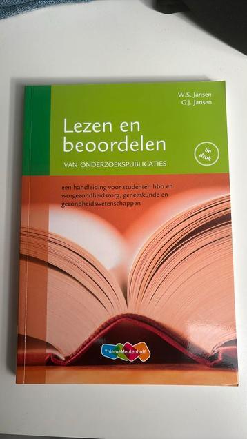W.S. Jansen - Lezen en beoordelen van onderzoekspublicaties beschikbaar voor biedingen