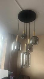 Light & Living Hanglamp Smoke 5 Bollen Goud, Ophalen of Verzenden, 75 cm of meer, Smoke glas, Glas