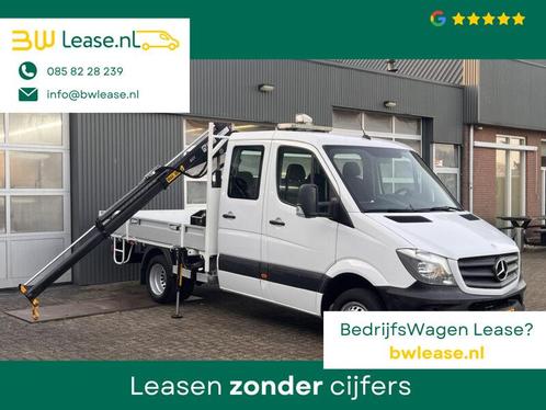 Mercedes-Benz Sprinter 513cdi 130pk DC Laadkraan Hiab 017T A, Auto's, Vrachtwagens, Bedrijf, Lease, Airconditioning, Centrale vergrendeling