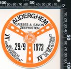 Sticker: Auderghem Zeepkisten 1973, Ophalen of Verzenden, Zo goed als nieuw, Bedrijf of Vereniging
