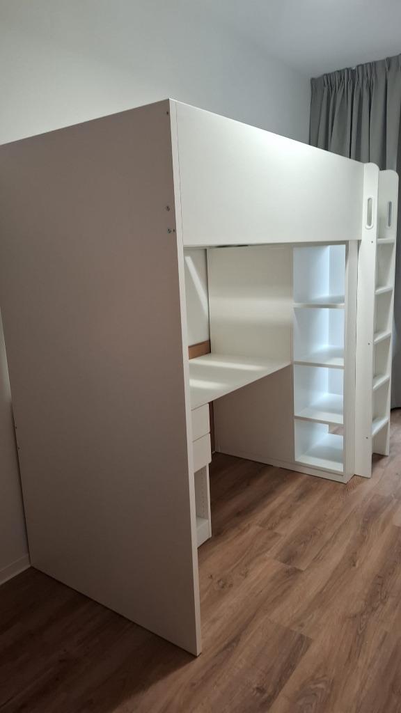 SMÅSTAD Ikea loft bed, Huis en Inrichting, Slaapkamer | Bedden, Zo goed als nieuw, Eenpersoons, 120 cm, 200 cm, Hout, Wit, Ophalen of Verzenden