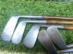 Antieke Hickory Vintage Golfclubs - Set van 5, Ophalen, Gebruikt, Club, Overige merken