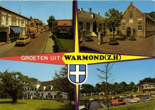 Groeten uit Warmond [Z.H.] - 4 afb + wapen - ongelopen, Verzamelen, Ansichtkaarten | Nederland, Ongelopen, Utrecht, Ophalen of Verzenden