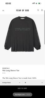 Fear of God Essentials Longsleeve M (L/XL), Ophalen of Verzenden, Nieuw, Maat 48/50 (M), Zwart