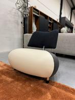 Nieuw Leolux Pallone Fauteuil Blauw stof Grijs leer Stoel