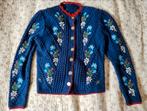 vintage vest Tirol cottagecore folklore trachten bloemen, Kleding | Dames, Gedragen, Blauw, Ophalen of Verzenden