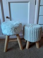 Krukjes 2 creme bont/gehaakt!, Ophalen, Gebruikt, Hout