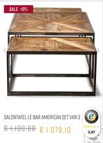 Salontafel Rivièra Maison, Huis en Inrichting, Tafels | Sidetables, 25 tot 50 cm, Rechthoekig, Zo goed als nieuw, Ophalen
