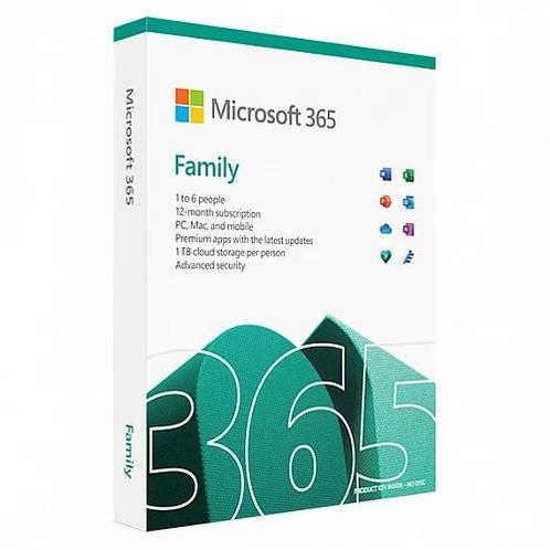 Office 365 Family – 6 TB Opslag – 5 Apparaten, Computers en Software, Office-software, Nieuw, Android, iOS, ChromeOS, MacOS, Windows