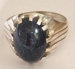Zilverenj ring bleu goldstone., Ophalen of Verzenden