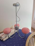 Roze kroonluchter space age, Huis en Inrichting, Lampen | Kroonluchters, Ophalen, Zo goed als nieuw, Glas, Space age