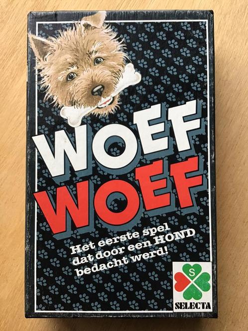 Woef Woef - vanaf 7 jaar - ZGAN, Hobby en Vrije tijd, Gezelschapsspellen | Overige, Zo goed als nieuw, Een of twee spelers, Drie of vier spelers