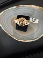 18 krt gouden ring met briljant 0,65 crt, Sieraden, Tassen en Uiterlijk, Ringen, 20 of groter, Verzenden, Zo goed als nieuw, Dame of Heer