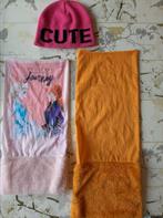 Roze muts, rolnek Frozen en effen rolnek, Ophalen of Verzenden, Zo goed als nieuw, Meisje, Muts