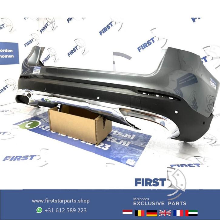 W253 GLC ACHTERBUMPER + DIFFUSER CHROOM Origineel Mercedes 2, Auto-onderdelen, Carrosserie en Plaatwerk, Bumper, Mercedes-Benz