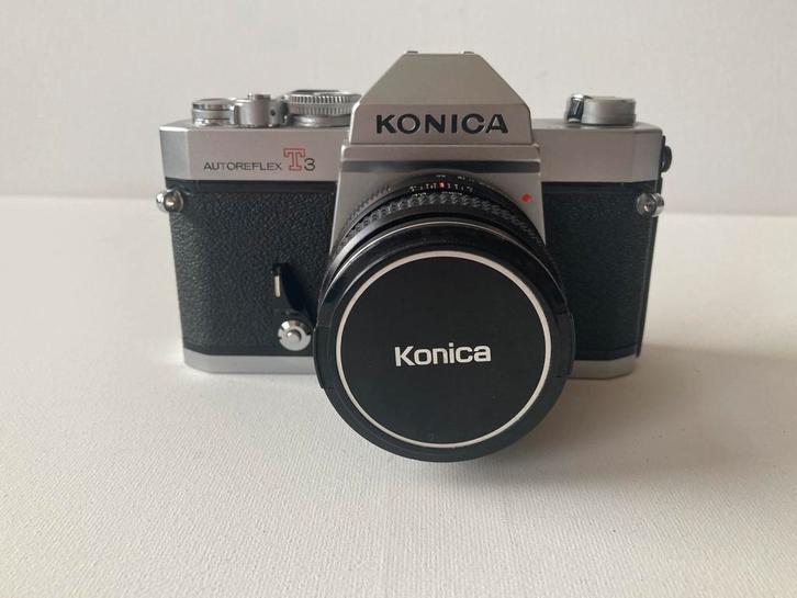 Konica Autoreflex T3N uiteigen collectie werkt perfect, Audio, Tv en Foto, Fotocamera's Analoog, Zo goed als nieuw, Spiegelreflex