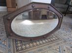 Antieke sobere eiken spiegel facetgeslepen 79x42 cm, Antiek en Kunst, Antiek | Spiegels, Ophalen