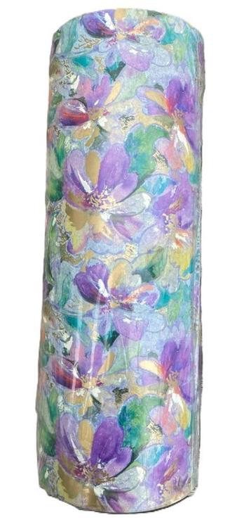 INPAKPAPIER CADEAUPAPIER ROL 220 mtr 38 CM BLOEMEN FANTASIE beschikbaar voor biedingen