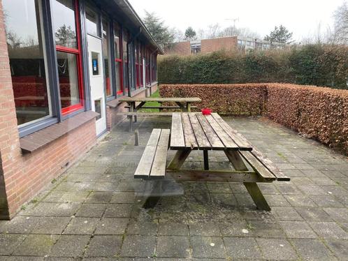 Picknick tafel ca 180 x 200 cm (2 stuks beschikbaar), Tuin en Terras, Picknicktafels, Gebruikt, Rechthoekig, Hout, Ophalen