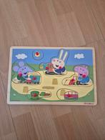Houten Peppa pig puzzel; George, Karel en Olaf, Ophalen of Verzenden, Zo goed als nieuw, Van hout, Minder dan 10 stukjes
