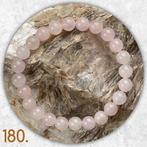 🦋MJB Armband nr: 180 Rozekwarts halfedelsteen 18 cm, Overige materialen, Nieuw, Ophalen of Verzenden, Roze
