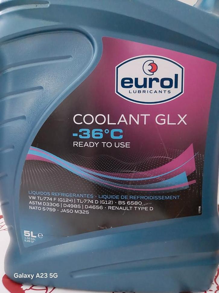 Eurol Koelvloeistof GLX -36C 5 Liter, Auto-onderdelen, Motor en Toebehoren, Ophalen