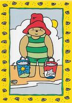 Beertje Paddington aan het strand Ansichtkaart ( A3 ), Ophalen of Verzenden, 1980 tot heden, Gelopen