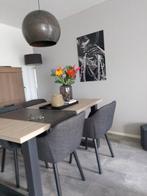 Mooie robuuste hanglamp bruin/ brons metaal, Ophalen, Zo goed als nieuw, Rond, Metaal